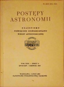 Postępy astronomii Tom  XXXI Zeszyt 2 Kwiecień - Czerwiec  1983