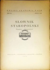 Słownik Staropolski, tom 7 Przaśnice-Przepamiętać zeszyt 2(42)