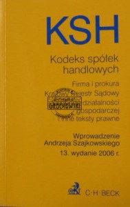Kodeks spółek handlowych wraz z indeksem rzeczowym (Seria: Twoje Prawo)