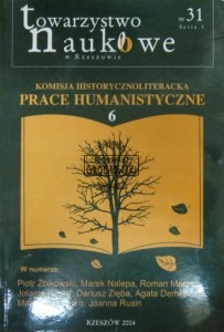 Komisja historycznoliteracka. Prace humanistyczne. Zeszyt naukowy nr 31/6, seria I.