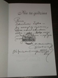 Tadeusz Stolarski AUTOGRAF - Nie ta godzina