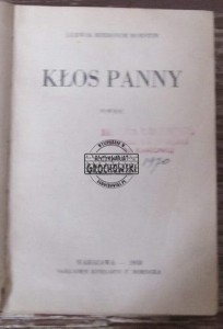 Kłos Panny  MORSTIN 1938