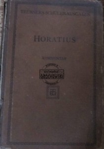 Die Gedichte des Q.Horatius Flaccus. Kommentar