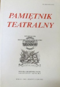 Pamiętnik Teatralny : kwartalnik poświęcone historii i krytyce teatru, zeszyt 1-2 (201-202)
