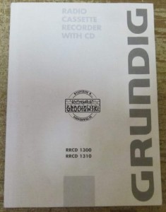 Radiomagnetofon Grundig RRCD 1300 instrukcja