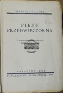 Pieśń przedwieczorna.  NICHOLS  1934