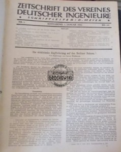 Zeitschrift des vereines Deutscher ingenieure 1921 rocznik