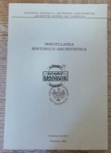 Miscellanea Historico-Archivistica tom IV