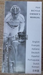 FUJI Bicycle Owner's Manual.
