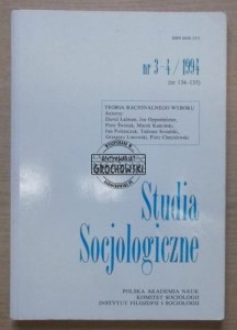 Studia Socjologiczne 3-4 1994