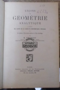 Lecons de Geometrie Analytique tom I  PRUVOST