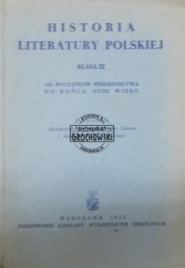 Historia literatury polskiej. Klasa IX
