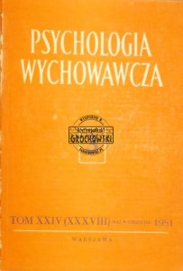 Psychologia wychowawcza. 3. Tom XXIV (XXVIII) maj-czerwiec 1981