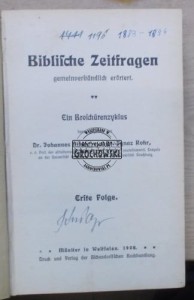 Biblische Zeitfragen  NIKEL  1908