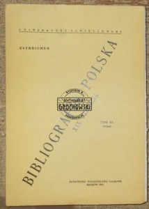 Bibliografia Polska XIX stulecia tom XV katalogi
