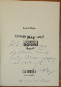 AUTOGRAF  Dawid Majer  KSIĘGA GRAWITACJI