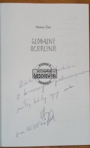 AUTOGRAF  Marek Żak  GLOBALNE OCIEPLENIE