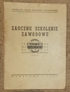 Zaoczne szkolenie zawodowe  PRACA ZBIOROWA