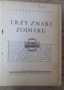 Trzy znaki zodiaku  PARANDOWSKI  1938