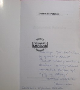 AUTOGRAF Prosińska-Giersz Joanna ZROZUMIEĆ POLAKÓW