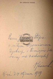 AUTOGRAF Jerzy W. Kasiński
