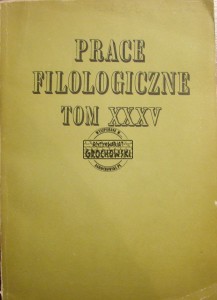 Prace filologiczne tom XXXV