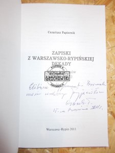 AUTOGRAF Zapiski z warszawsko-rypińskiej dekady : wybór felietonów (2004 - 2011)