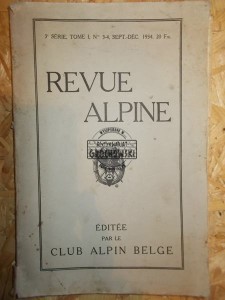 Revue Alpine. Bulletin du Club Alpin Belge3e Serie, Tome I. Nos 3-4, Sept.-Dec. 1934.