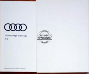 Audi A3 Inhstrukcja obsługi 8V2012711AJ