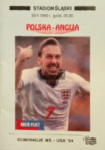 Program Polska - Anglia (29.05.1993) - Eliminacje Mistrzostw Świata 1994