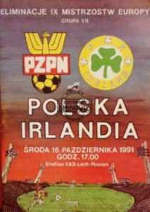 Program Polska - Irlandia (16.10.1991) - Eliminacje IX Mistrzostw Europy