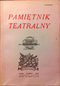 Pamiętnik Teatralny. Kwartalnik 3-4 / 1981
