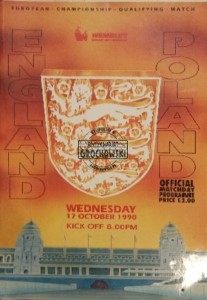 Program Anglia - Polska Eliminacje Mistrzostw Europy (17.10.1990)