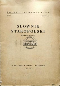 Słownik staropolski tom II zeszyt 7