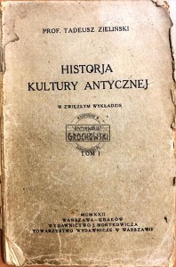 Historja kultury antycznej w zwięzłym wykładzie, t. I