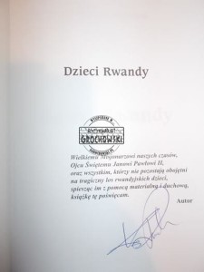 AUTOGRAF Roman RUSINEK Dzieci Rwandy