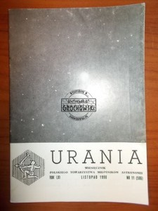 Urania, nr 11 (586), listopad 1990 : miesięcznik Polskiego Towarzystwa Miłośników Astronomii
