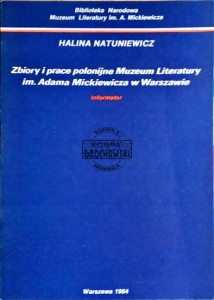Zbiory i prace polonijne muzeum literatury 