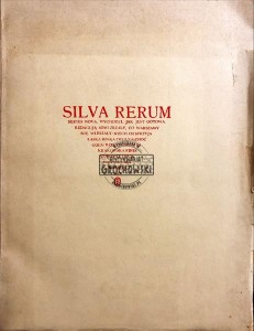 Silva Rerum : series nova, wychodzi, jak jest gotowa