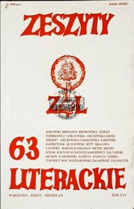 Zeszyty literackie 63. Lato 1998