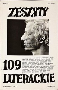 Zeszyty literackie 109. Wiosna 2010