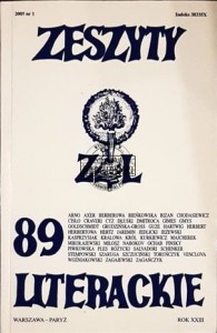 Zeszyty literackie 89. Zima 2005