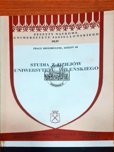 Studia z dziejów Uniwersytetu Wileńskiego 1579 - 1979