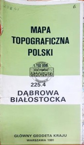 Mapa topograficzna Polski, Dąbrowa Białostocka, 1 : 50 000