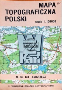 Mapa topograficzna Polski, Swarędz, 1 : 100 000