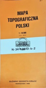 Mapa topograficzna Polski, Rybie, 1 : 10 000
