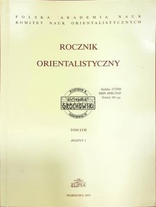 Rocznik orientalistyczny, tom LVII, zeszyt 1
