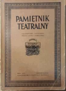Pamiętnik teatralny Zeszyt 3-4 1955
