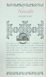 Aforyzmy / Novalis