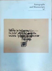 Autographs and manuscripts (Autografy i rękopisy)